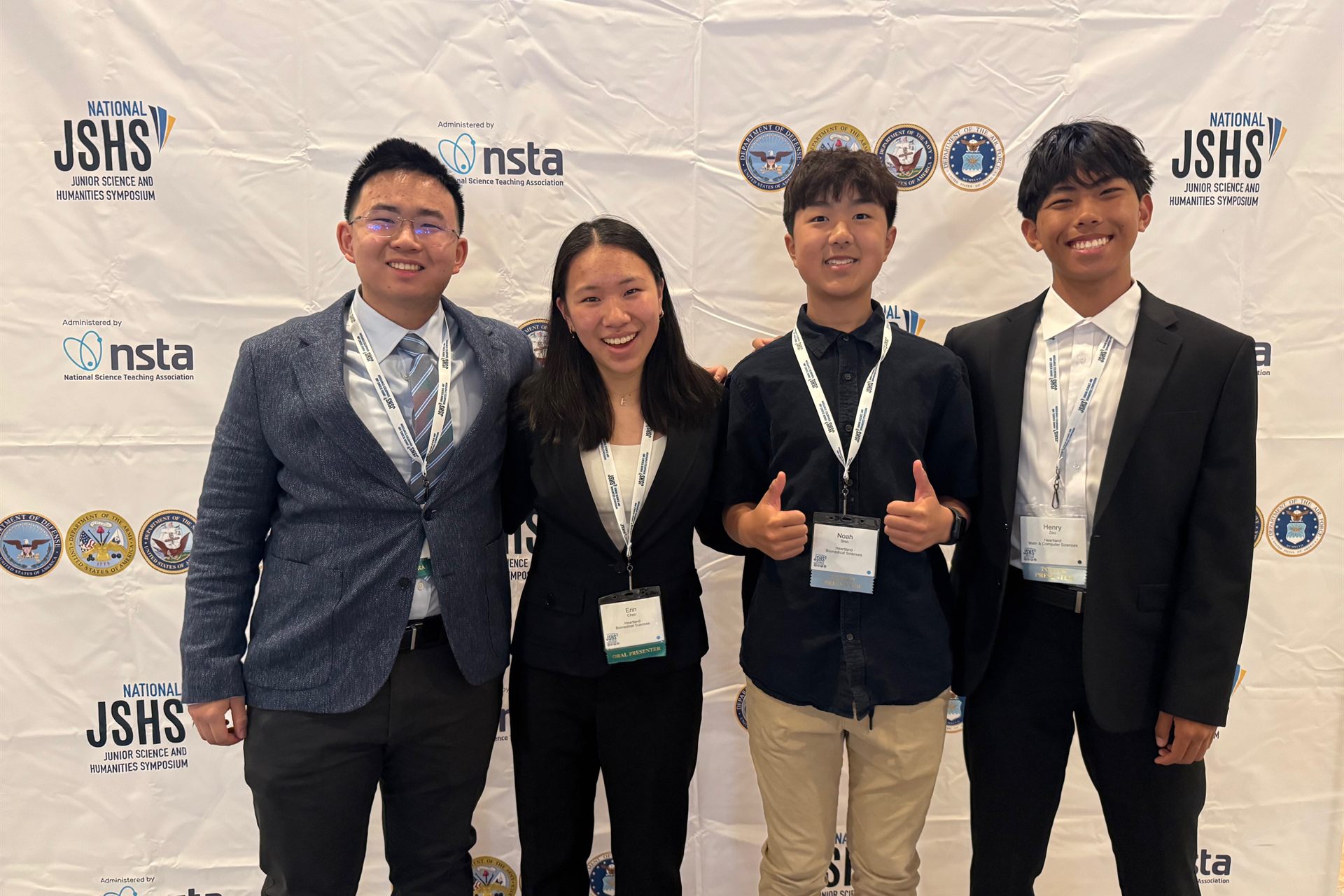 Iowa student researchers at the National Junior Science and Humanities Symposium
